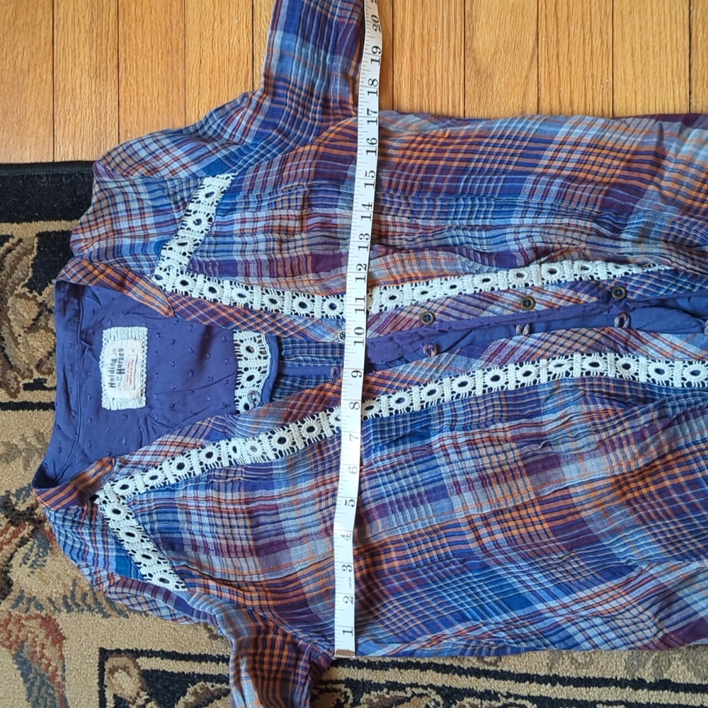 Anthropologie Holding Horses plaid shirt dress size XS - Picture 8 of 12
